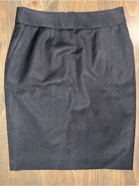 Calvin Klein Classic Lined Skirt Women's 6P Black Subtle Stripe Zipper close